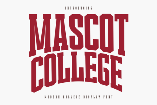 Mascot College Font